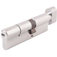 Цилиндр Abus KD6N Z45/K55, 45x55 мм, ключ/вертушка, цвет никель