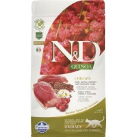 Сухой корм для кошек для профилактики мочекаменной болезни FARMINA N&D Cat Grain Free Quinoa Urinary Duck беззерновой Утка Киноа 1.5 кг