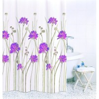 Шторка для ванной комнаты Bath Plus Flowers pink CH16007-2, 180х180 см