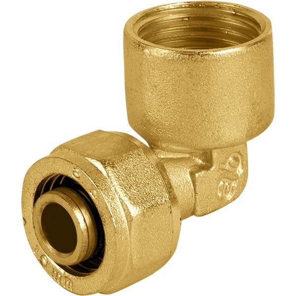 Уголок обжимной, внутренняя резьба, 1/2 "34;x16 мм, латунь