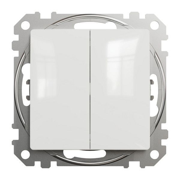 Выключатель встраиваемый Schneider Electric Sedna Design 2 клавиши, цвет белый