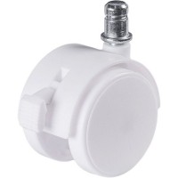 Колесо поворотное, с тормозом LWSB10-50WH 50 мм, до 50 кг, цвет белый
