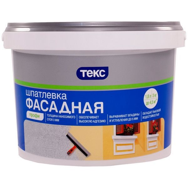 Шпатлевка фасадная Текс Профи 3 кг