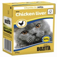 Влажный корм для кошек BOZITA Кусочки в желе Куриная печень 370 г
