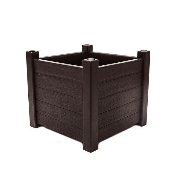 Кашпо для цветов Прованс 50x40x50 см v45 л пластик шоколад