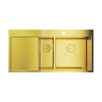 Кухонная мойка OMOIKIRI Akisame 100-2-LG-R 100х51см нерж. сталь/светлое золото