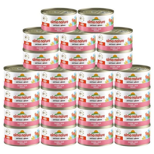 Консервы для кошек ALMO NATURE Legend Лосось 75 % мяса 70 г, 24 шт.