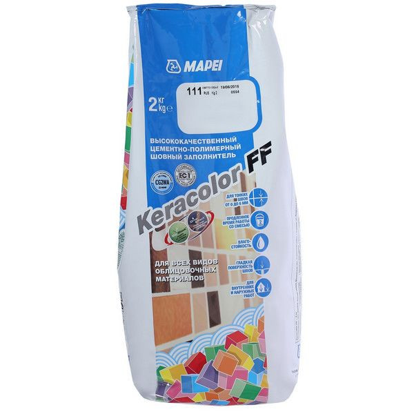 Затирка Mapei Keracolor FF 111 цвет светло-серый 2 кг