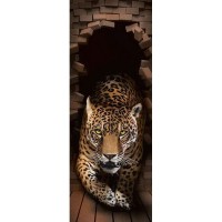 Фотообои DeliceDecor Леопард 3D Ф 176 100х270 см