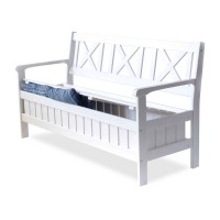 Лавочка трёхместная Больмен с ящиком 160x62x89 см