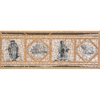 Вставка-подступенник Gresan Natural Cadaques Azul 12х33 см клинкер с рисунком