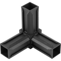 Соединитель пластиковый для трубы 30x30 мм, 3-палый, смежный