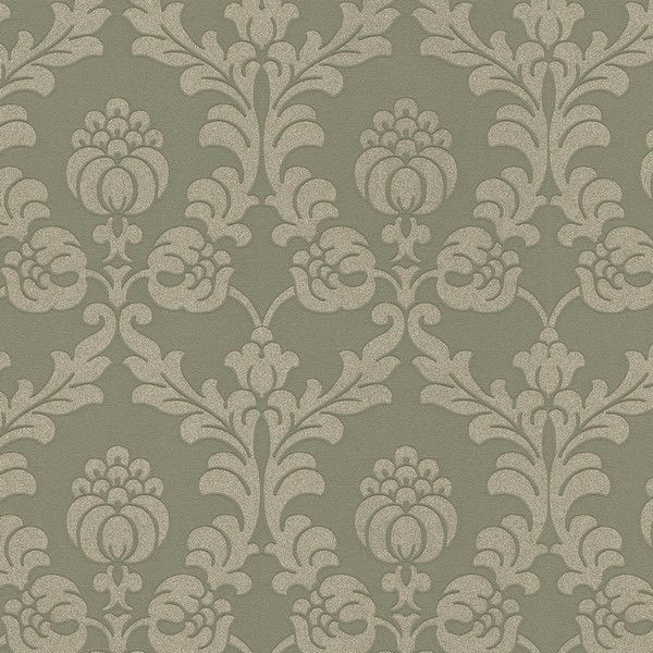 Обои флизелиновые Rasch Gentle Elegance 2016 зелёные 0.53 м 725889