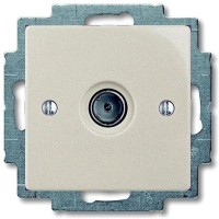 ТВ-розетка оконечная встраиваемая ABB Basic 55, цвет шампань