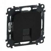 Розетка компьютерная встраиваемая Valena ALLURE RJ45, UTP cat 5e, цвет антрацит