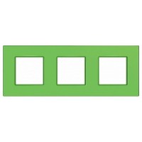 Рамка для розеток Schneider Electric Unica Quadro 3 поста, цвет киви