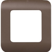 Рамка для розеток и выключателей Lexman Cosy 1 пост, цвет шоколад