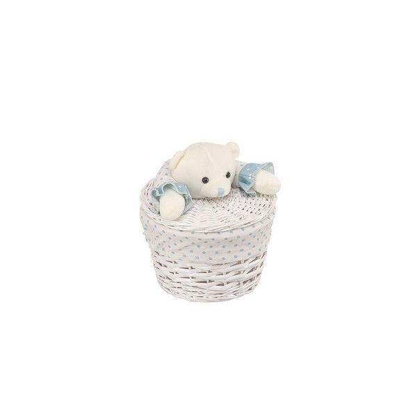Корзина для хранения Natural House Медвежонок голубой EW-33 XS, 21х21 см