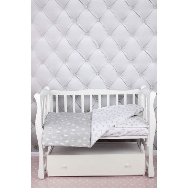 Комплект постельного белья AmaroBaby Baby Boom Короны в кроватку, бязь 3 предмета
