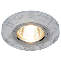 Светильник точечный встраиваемый Electrostandard 8371 MR16 WH/SL, белый/серебро под отверстие 6.5 см 2 м²