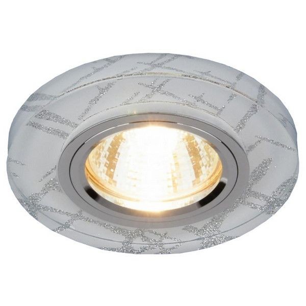 Светильник точечный встраиваемый Electrostandard 8371 MR16 WH/SL, белый/серебро под отверстие 6.5 см 2 м²