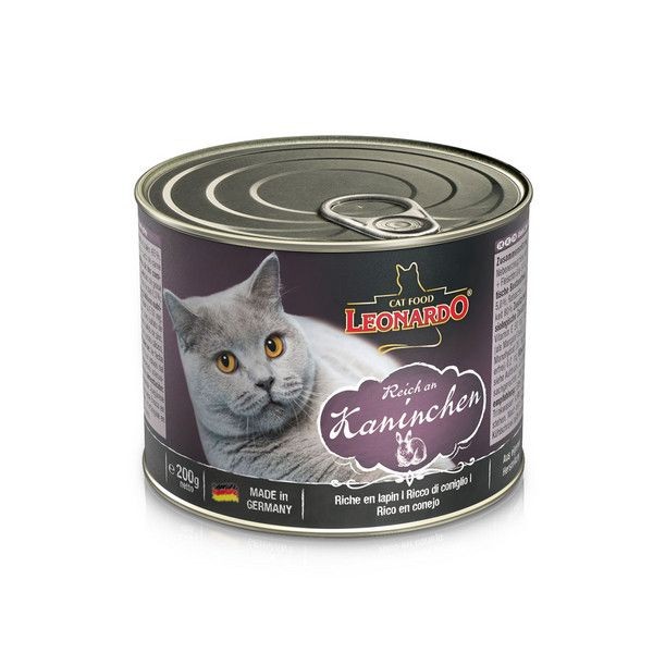 Консервы для кошек Leonardo Кролик 200гр