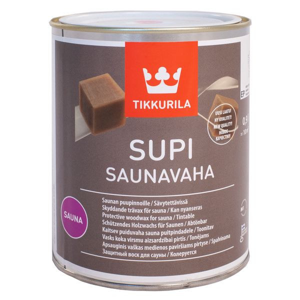 Воск для сауны Tikkurila Supi Saunavaha прозрачный 0.9 л