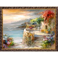 Картина на холсте Русская Коллекция Чайки на закате ХВ-х68, 68х88 см