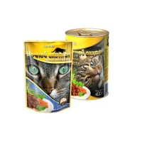 Консервы для кошек Ночной охотник кошек Курица кусочки в желе 415гр