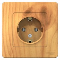 Розетка встраиваемая Schneider Electric Blanca с заземлением, цвет ясень