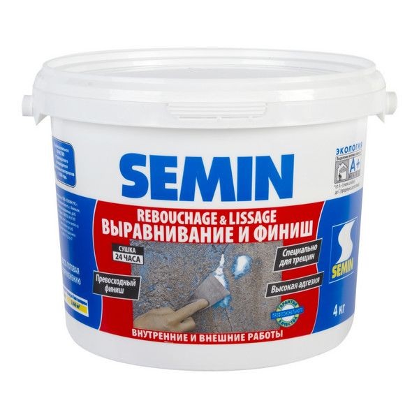 Финишпаста полимерная Semin Rebouchage & Lissage, 4 кг