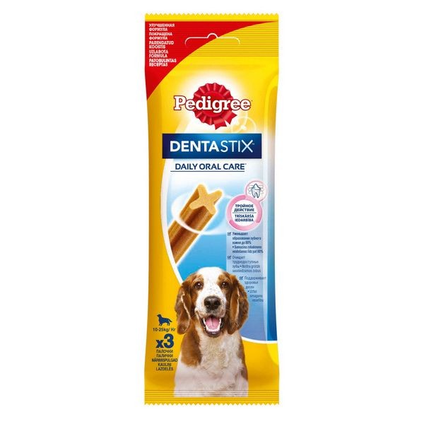 Лакомство для собак средних пород Pedigree DentaStix, 77г