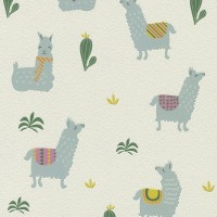 Обои флизелиновые Rasch LAMA/ Kids&Teens III голубые 0.53 м 813234