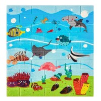 Мягкая самоклеящаяся 3D панель для стен и потолка LAKO DECOR LKD-87-07-15 Детская комната Мир океана 70x77