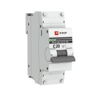Выключатель автоматический EKF PROxima mcb47100-1-20C-pro 1Р 230В 20А
