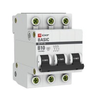 Выключатель автоматический EKF Basic mcb4729-3-10-B 3Р 230В 10А