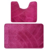 Комплект ковриков для ванной Banyolin Classic 50Х80/50Х40см 11мм (Бордо) 1/25