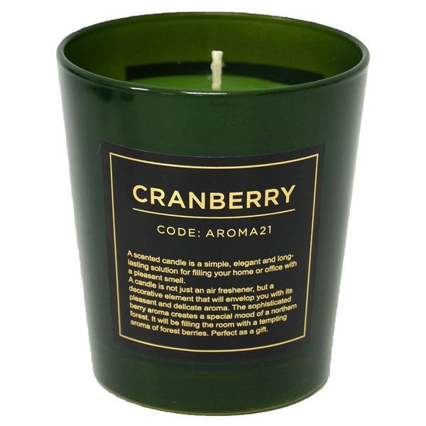 Свеча ароматическая «Cranberry», цвет зелёный