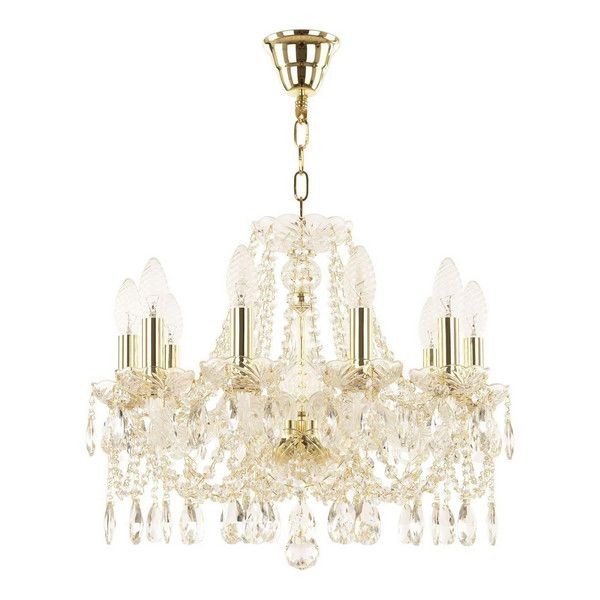 Люстра потолочная Bohemia Ivele Crystal 107.10.165.G E14 10 ламп 20 м²