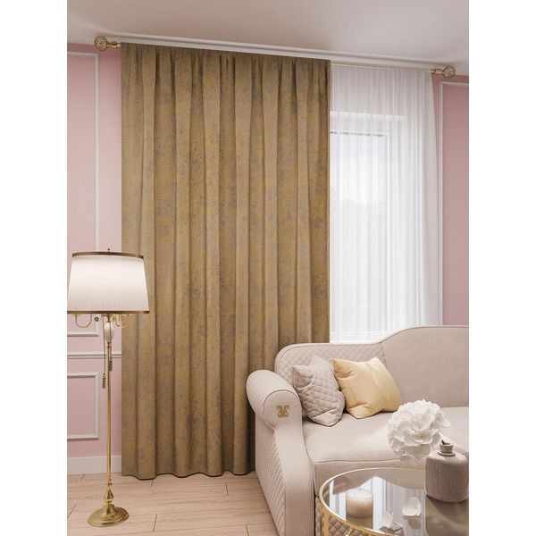 Штора Legrand Матрица 150х260 см, цвет горчичный