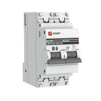 Выключатель автоматический EKF PROxima mcb4763-2-06B-pro 2Р 230В 6А