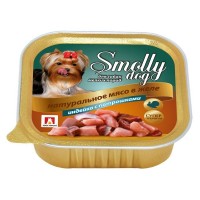 Влажный корм для собак СмоллиДог (Smolly dog), Индейка с потрошками, 100г