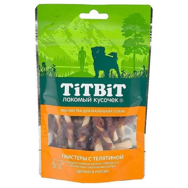 TitBit Твистеры с телятиной для маленьких собак 50г