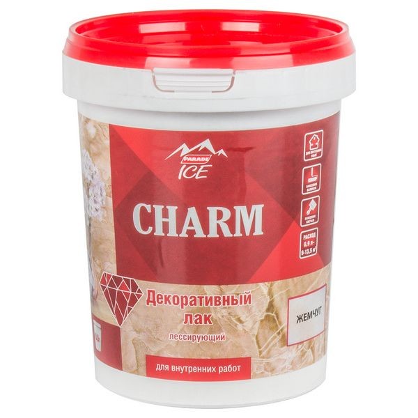 Лак декоративный Parade Ice «Charm», 0.9 л, цвет жемчуг