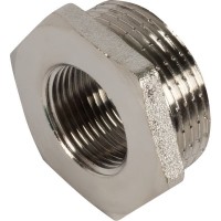 Футорка Valtec, внутренняя-наружная резьба, 1 1/4 "34;х3/4 "34;, никелированная латунь VTr.581.N.0705