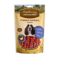Деревенские лакомства Традиционные для собак 100% Мяса Утиная нарезка сушеная 90гр