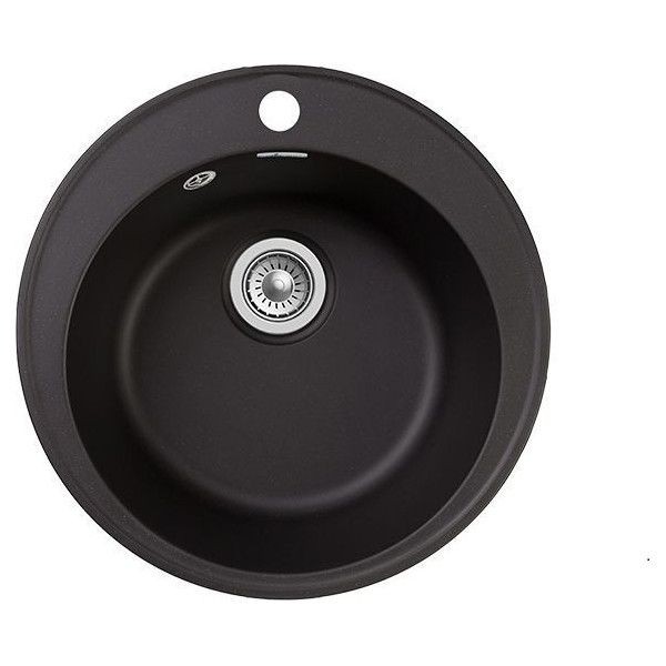 Мойка врезная Granfest Quarz GF-Z-08, D47.9 см, кварц, цвет черный
