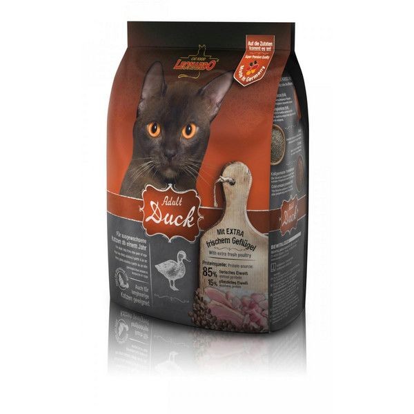 Сухой корм для взрослых кошек Leonardo Adult Sensitive Утка/рис 400гр