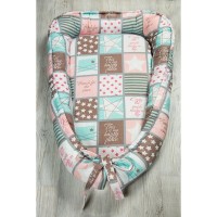 Подушка-позиционер AmaroBaby Little Baby Пэчворк AMARO-61LB-Pe, 50х70 см, холлофайбер