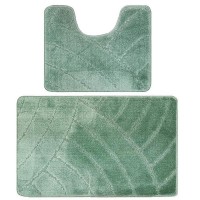 Комплект ковриков для ванной Banyolin Classic 50Х80/50Х40см 11мм (Светло-Зеленый) 1/25